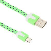 Micro USB 200CM Weaving Noodle Charger Cable