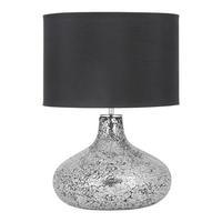 Mirror Mosaic Table Lamp with Shade, Silver