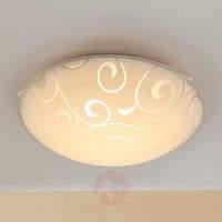 mirna led ceiling light with ornamental pattern
