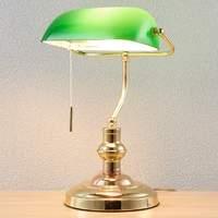 Milenka bankers lamp, polished brass