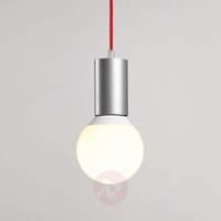 Miki - pendant lamp with red fabric cable