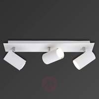 mia 3 bulb halogen ceiling spotlight white