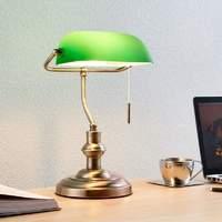Milenka  desk lamp with green lampshade