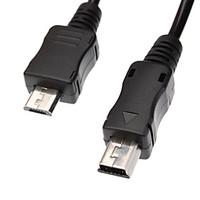 Mini USB Male to Micro USB Male Retractable Data Cable Black(0.8M)