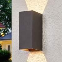 mikka 2 bulb led outdoor wall light