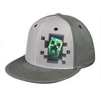 Minecraft Official Licensed Grey Creeper Premium Snap Back Basecap Cap (56cm)