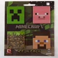 Minecraft 4 Pin Badge Pack
