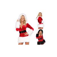 miss santa claus hooded dress