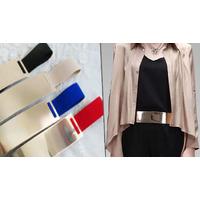 Mirrored Elasticated Waist Belt - 4 Colours