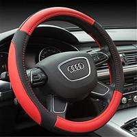 Microfiber Leather Steering Wheel Cover Color Stitching Sports Style Sets