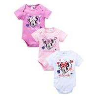 Minnie Mouse Pack of Three Sleepsuits