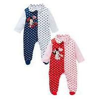 Minnie Mouse Pack of Two Sleepsuits