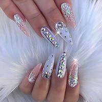 mixed size glitter ab acrylic rhinestones nail art decorations