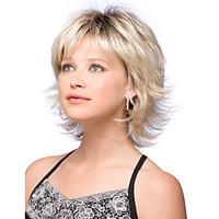Middle Long Straight Hair European Weave Light Blonde Mix Color Hair Synthetic Wig