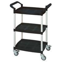 mini 3 shelf service cart black