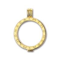 Mi Moneda Grace gold-plated white and caramel cubic zirconia reversible carrier pendant - large