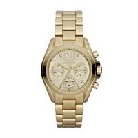 michael kors mid size bradshaw chronograph ladies gold plated bracelet ...