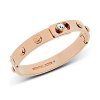 Michael Kors Astor rose gold-tone crystal buckle bangle