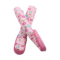 Minene Pink Flowers Sock slippers (6-12 Months)