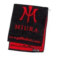 miura tour golf towel blackred