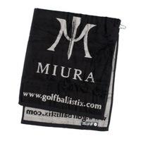 miura tour golf towel blacksilver