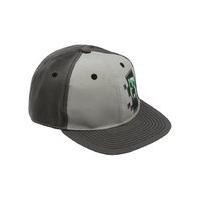 Minecraft boys crepper character graphic print adjustable back strap sun cap - Grey