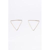 mini triangle hoop earrings gold