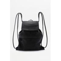 Minimal Drawstring Backpack, BLACK