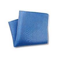 Mid Blue Birdseye Textured Silk Pocket Square - Savile Row