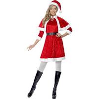 Miss Santa - Women\'s Deluxe Velvet Fancy Dress Costume