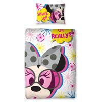 minnie mouse pops single panel duvet cover and pillowcase set