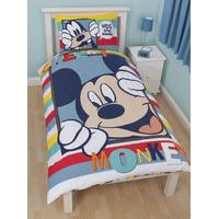 Mickey Mouse \'Play\' Single Reversible Duvet Cover and Pillowcase Set