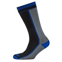 midweight mid length sock black grey