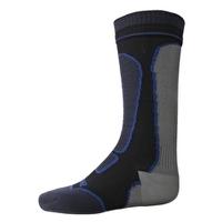 midweight knee length sock black grey