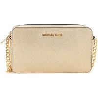 MICHAEL Michael Kors Michael Kors Jet Set Travel golden leather pochette women\'s Shoulder Bag in gold