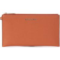 MICHAEL Michael Kors Michael Kors orange saffiano leather purse women\'s Pouch in orange