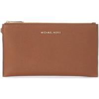 MICHAEL Michael Kors Michael Kors Jet Set Travel saffiano leather pochette women\'s Pouch in brown