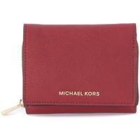 michael michael kors michael kors billfold wallet in red cherry saffia ...