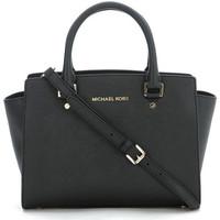 MICHAEL Michael Kors Michael Kors Selma medium handbag in black saffiano leather women\'s Handbags in black