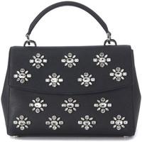 MICHAEL Michael Kors Michael Kors Ava handbag in black saffiano leather with rhinesto women\'s Shoulder Bag in black