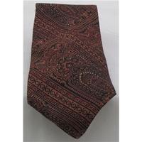 Minar brown mix patterned silk tie