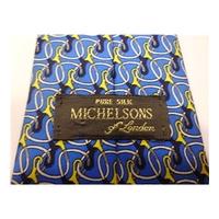michelsons chain design sky blue and yellow with navy luxury designer  ...