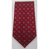 Milano red mix patterned silk tie