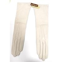 milore vintage white grey leather gloves milore gloves size one size g ...