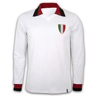 Milan Away 1960\'s Long Sleeve Retro Shirt 100% cotton