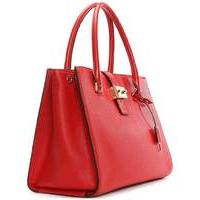 Michael Kors Red Leather Satchel Bag