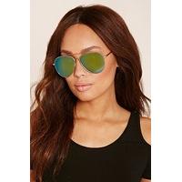 Mirrored Aviator Sunglasses