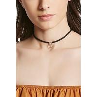 mini o ring faux leather choker