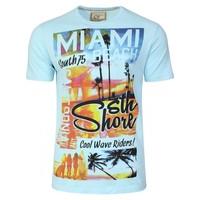 Miami Wave Jersey T-Shirt in Atoll Blue  Sth Shore