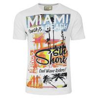 Miami Wave Jersey T-Shirt in Optic White  Sth Shore